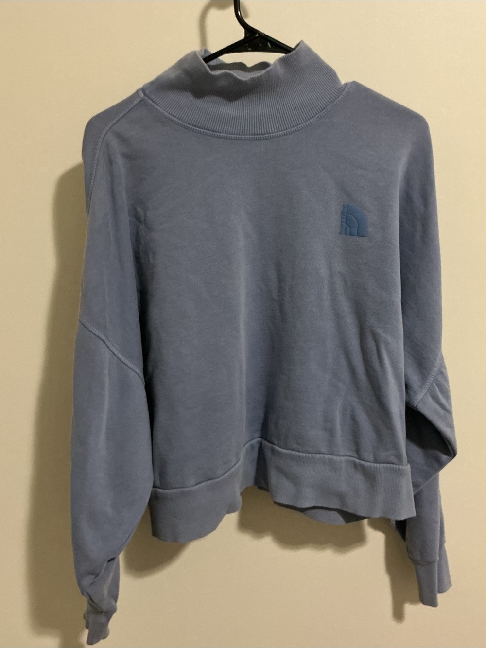 The North Face Women's Mock Neck Sweatshirt Large Dusty Blue